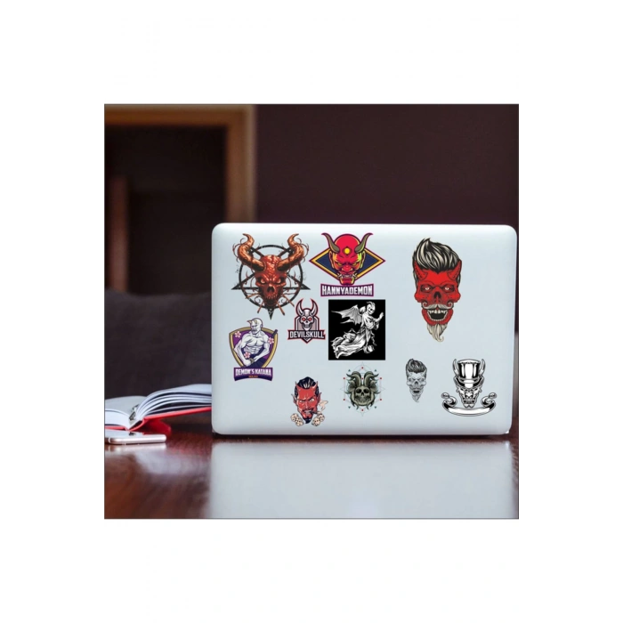 Agresif İsimli Hayvanlar Sticker Set 9 Parça Telefon, Tablet, Defter, Laptop Sticker