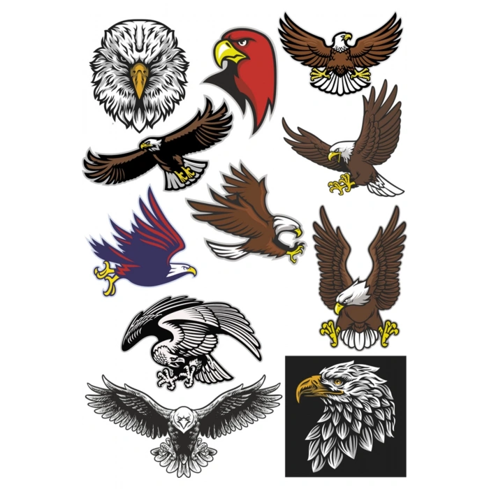 Kartal Sticker Set-1 11 Parça Telefon, Tablet, Defter, Laptop Sticker