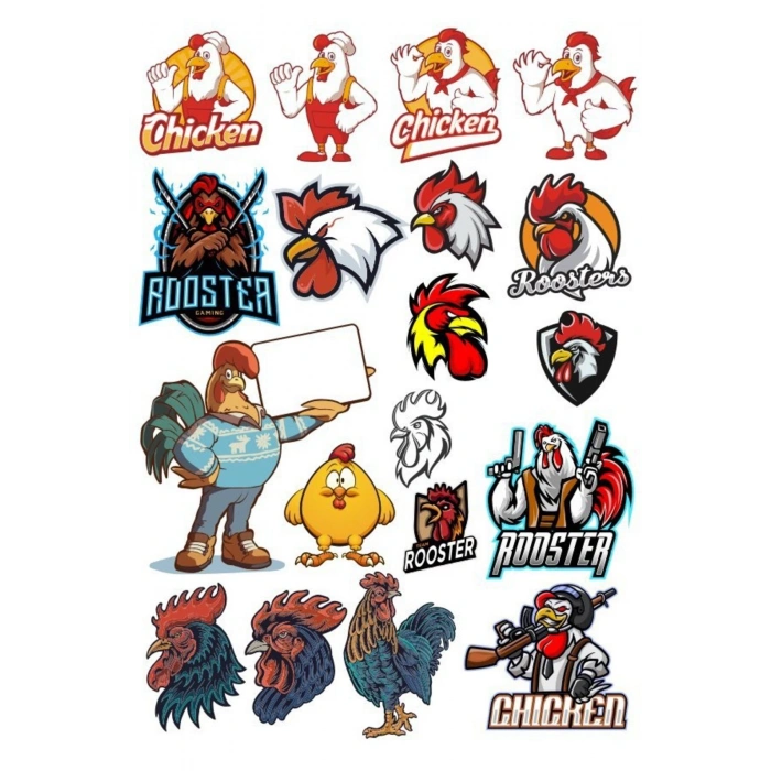 Horoz Sticker Set-2 18 Parça Telefon, Tablet, Defter, Laptop Sticker
