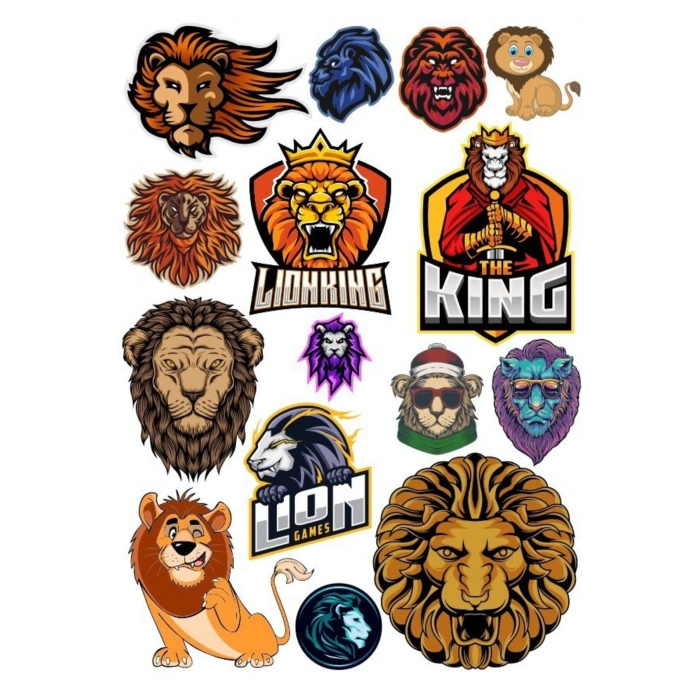 Aslan Kral Sticker Set 11 Parça Telefon, Tablet, Defter, Laptop Sticker