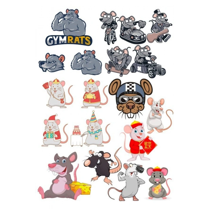 Fare Sticker Set-2 15 Parça Telefon, Tablet, Defter, Laptop Sticker