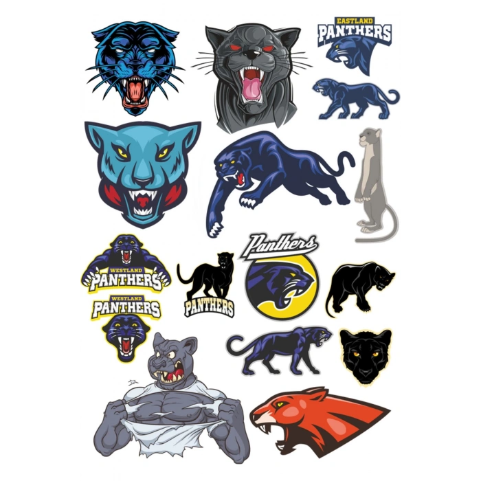 Leopar Sticker Set-2 17 Parça Telefon, Tablet, Defter, Laptop Sticker