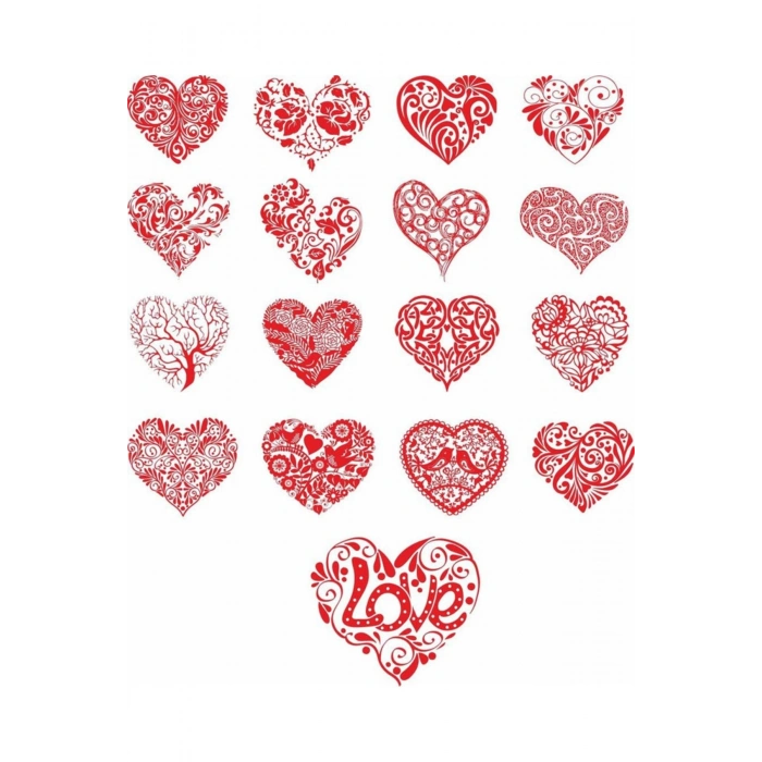 Love Kalpli Sticker Set 21 Parça Telefon, Tablet, Defter, Laptop Sticker