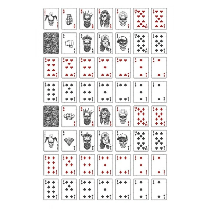 Poker Destesi Sticker Set 56 Parça Telefon, Tablet, Defter, Laptop Sticker