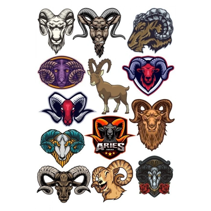 Keçi Sticker Set 6 12 Parça Telefon, Tablet, Defter, Laptop Sticker