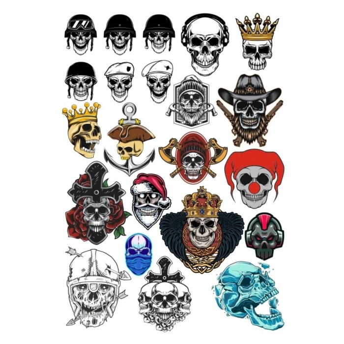 Kurukafa Sticker Set 20 Parça Telefon, Tablet, Defter, Laptop Sticker