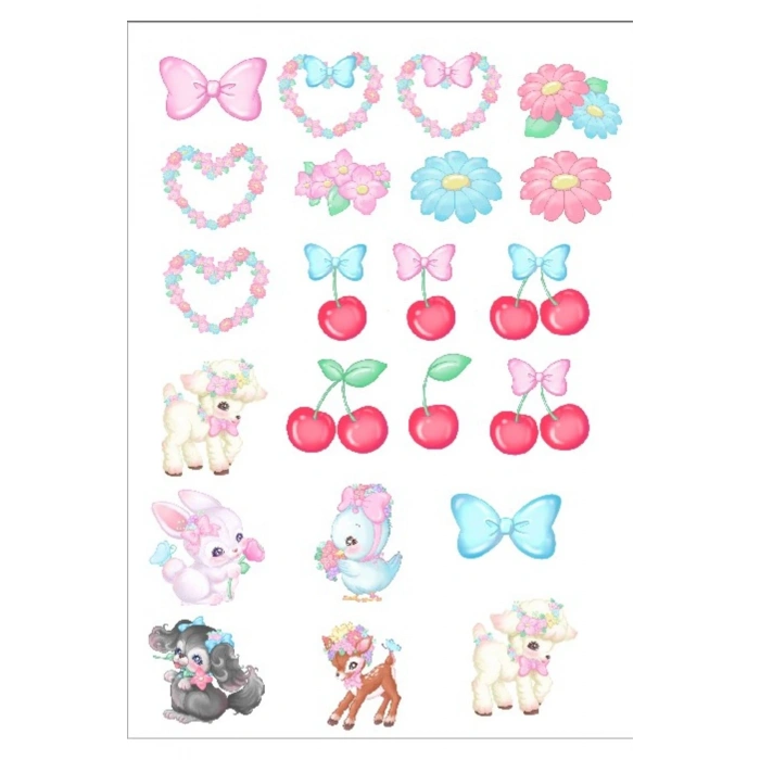 Sevimli Kurdeleli Sticker Set