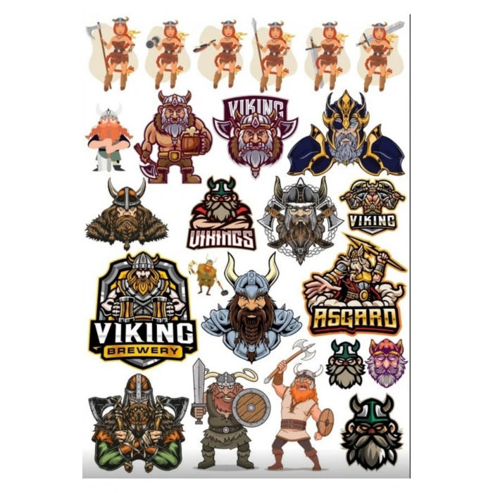 İskandinav ve Vikingler Sticker Set