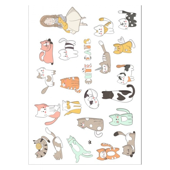 Tatlı Kediler Sticker Set