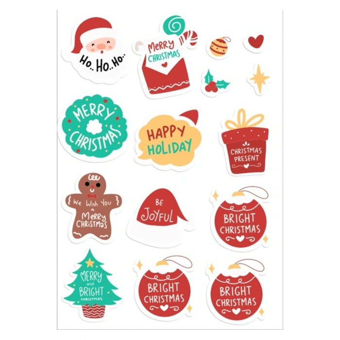 Noel Baba ve Noel Sticker Set