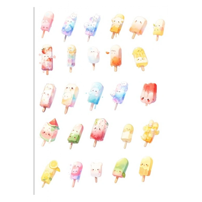 Sevimli Dondurmalar Sticker Set