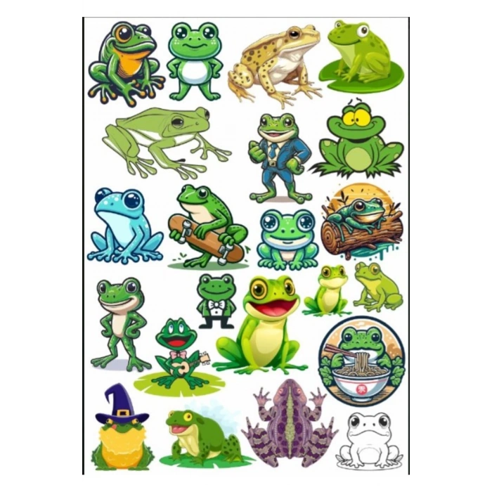 Kurbağa Sticker Set 4