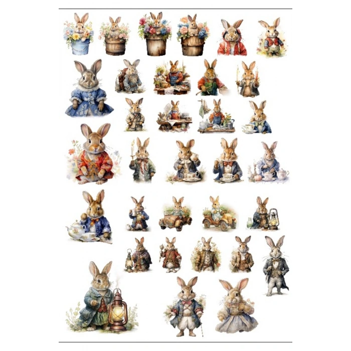 Tavşanlar Sticker Set