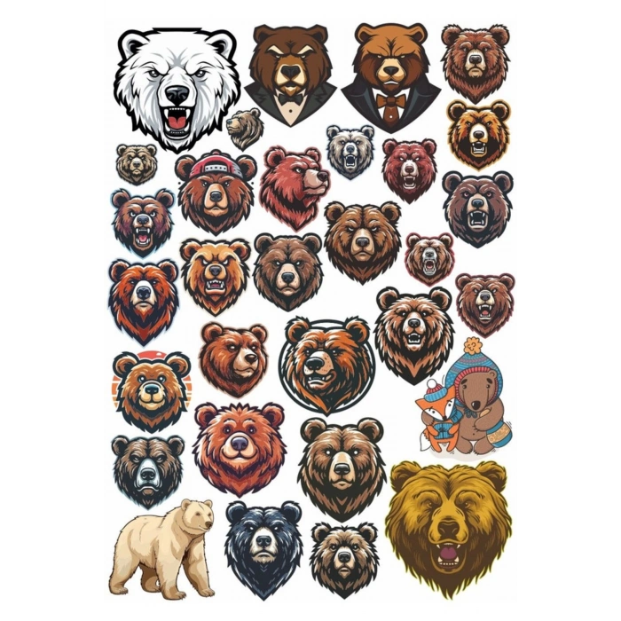Kızgın Ayı Sticker Set 1