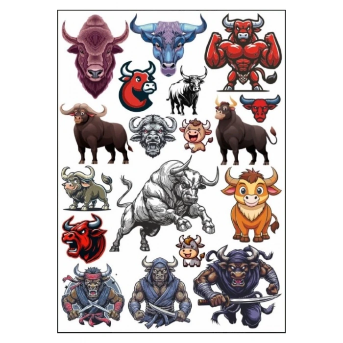 Kızgın Boğa Sticker Set 2
