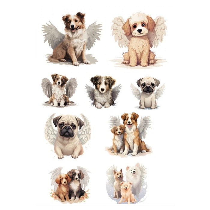 Kanatlı Köpekler Sticker Set