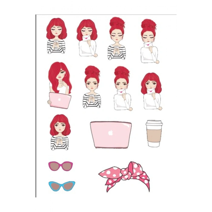 Kızıl Kadın Sticker Set