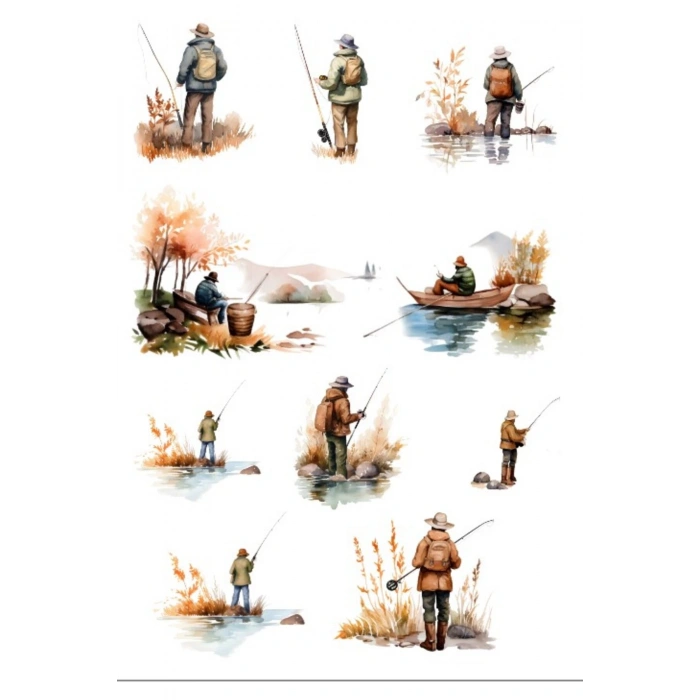 Balıkçılık Sticker Set