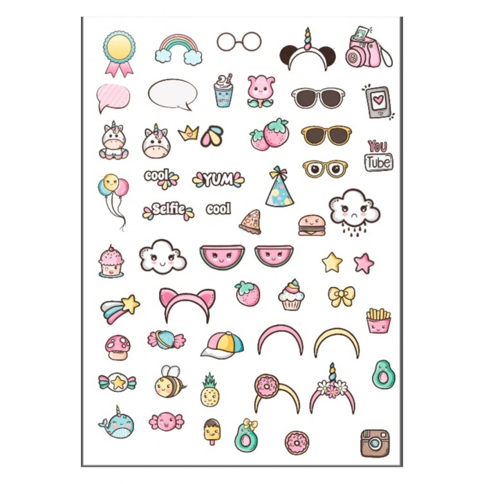 Sevimli Popüler Sticker Set