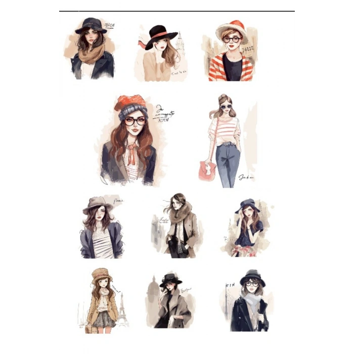 Kadın Sticker Set 4