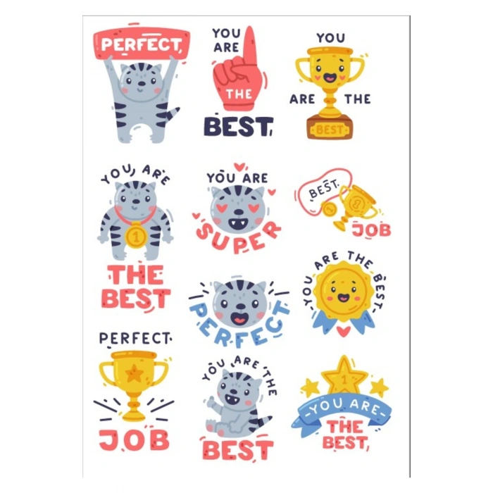 Onaylama Cümleleri İngilizce Sticker Set 2