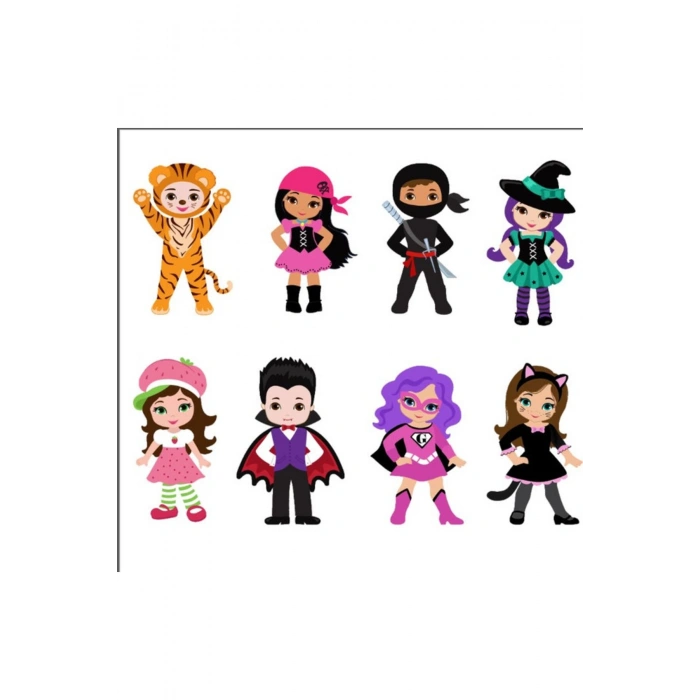 Kostüm Partisi Sticker Set