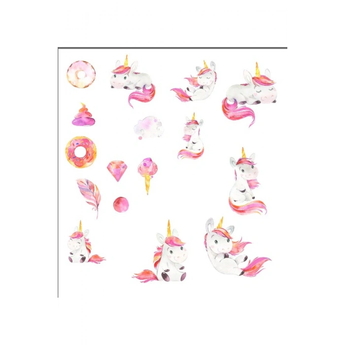 Sevimli Unicorn Sticker Set 1