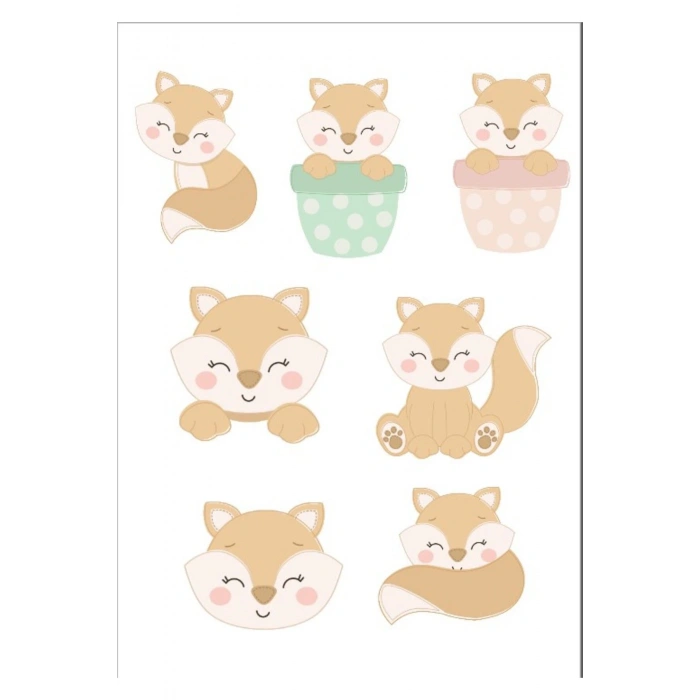 Sevimli Tilki Sticker 1