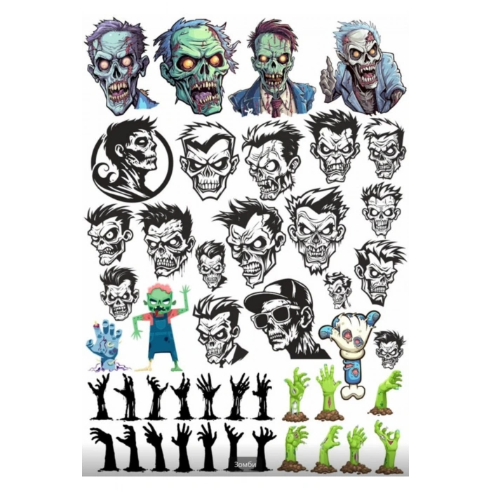 Zombi İstilası Sticker Set 1