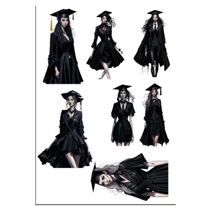 Mezun Kız Sticker Set