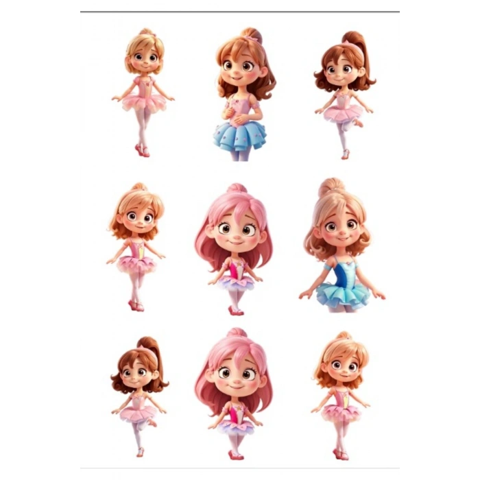 Balerin Kızlar Sticker Set