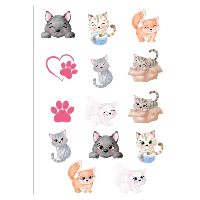 Sevimli Kedi Sticker Set 2