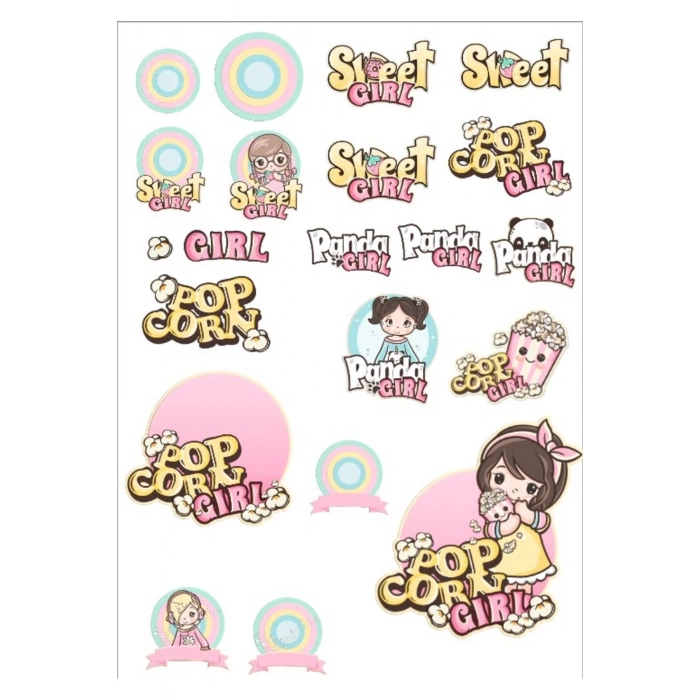 Tatlı Kız Sticker Set