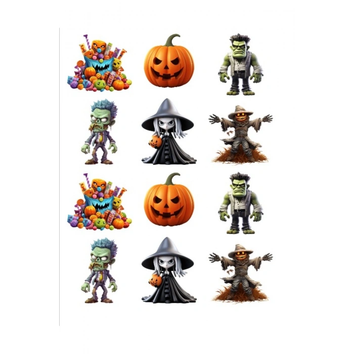 Korkunç Hallowen Sticker Set