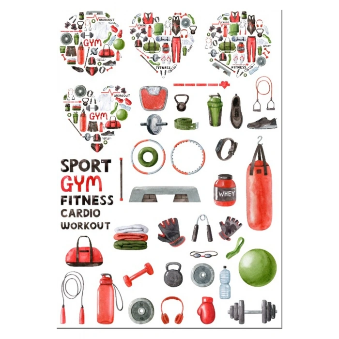 Gym Spor Salonu Sticker Set