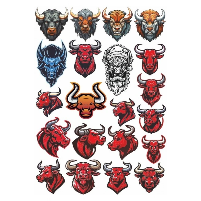 Kızgın Boğa Sticker Set 1