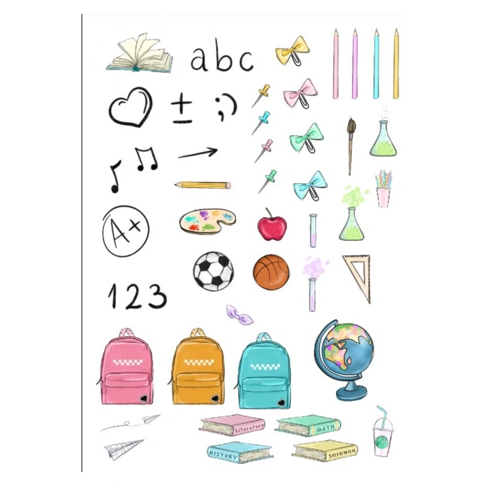 Okul Meteryalleri Sticker Set 2