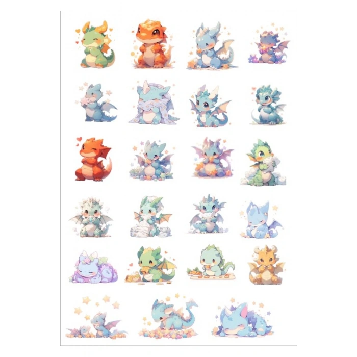 Minik Ejderhalar Sticker Set