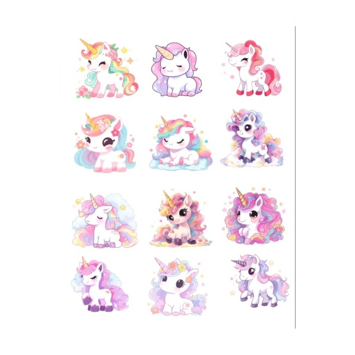 Tek Boynuzlu Atlar Sticker Set