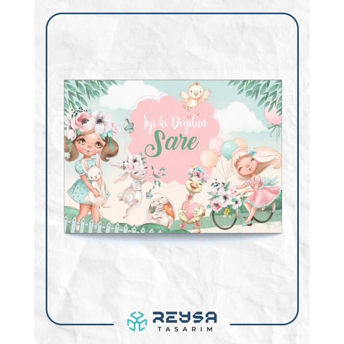 Bisiklet Temalı Doğum Günü Afişi 70X100 cm