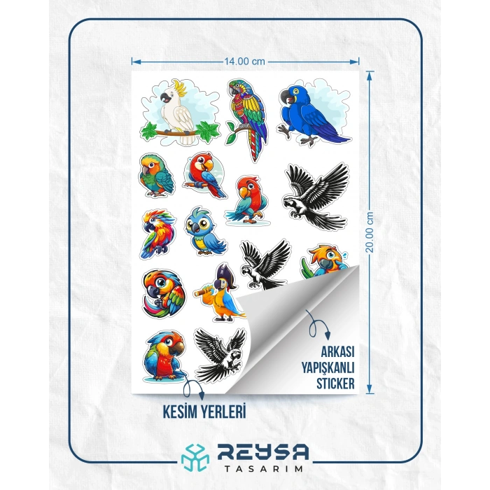Papağan Sticker Set