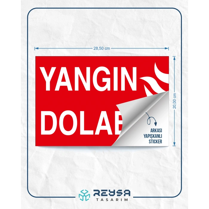 Yangın Dolabı Sticker 20X28 Cm