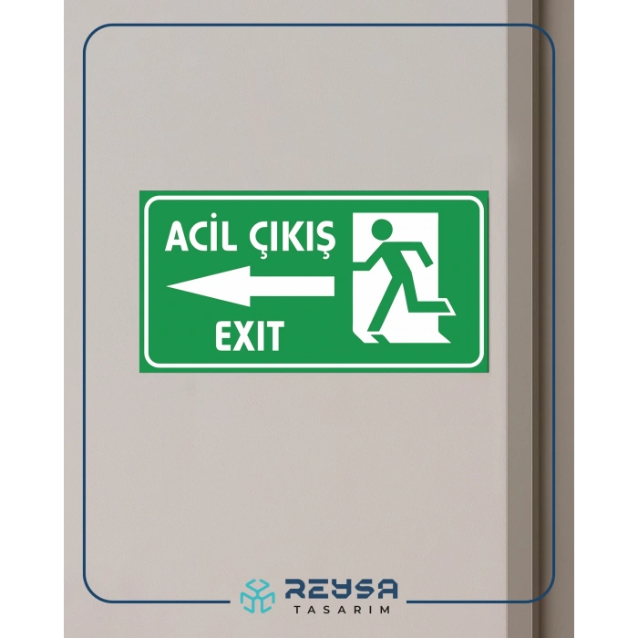 Acil Çıkış Sticker 20X28 Cm