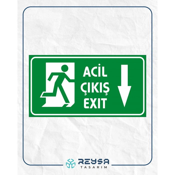 Acil Çıkış Sticker 20X28 Cm