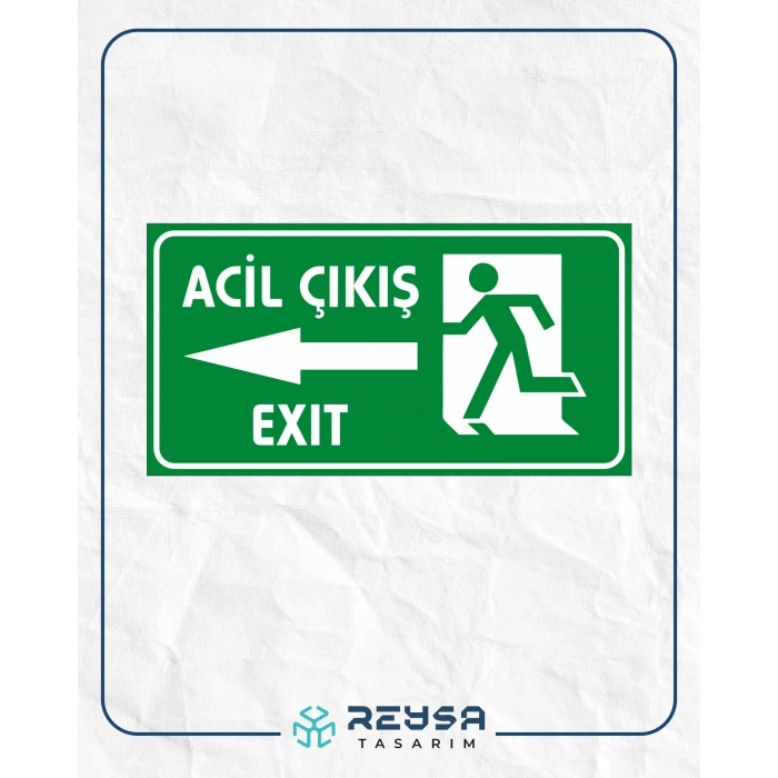 Acil Çıkış Sticker 20X28 Cm