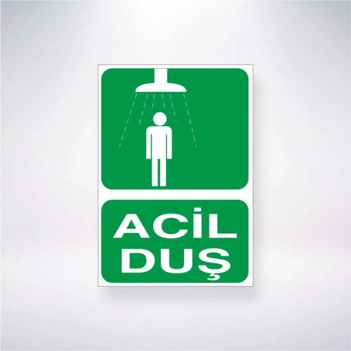 Acil Duş Sticker 20X28 Cm