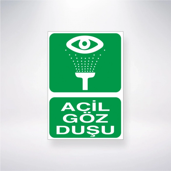 Acil Göz Duşu Sticker 20X28 Cm