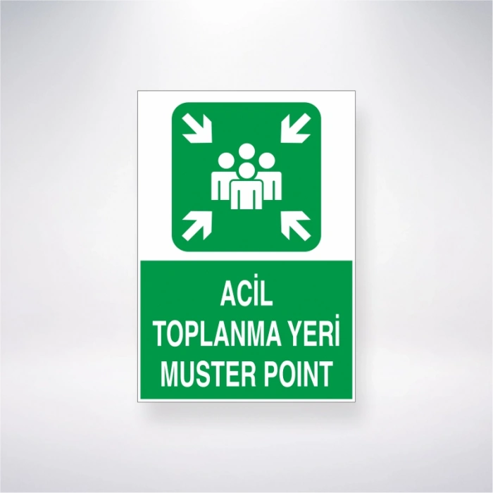 Acil Toplanma Yeri Muster Point Sticker 20X28 Cm