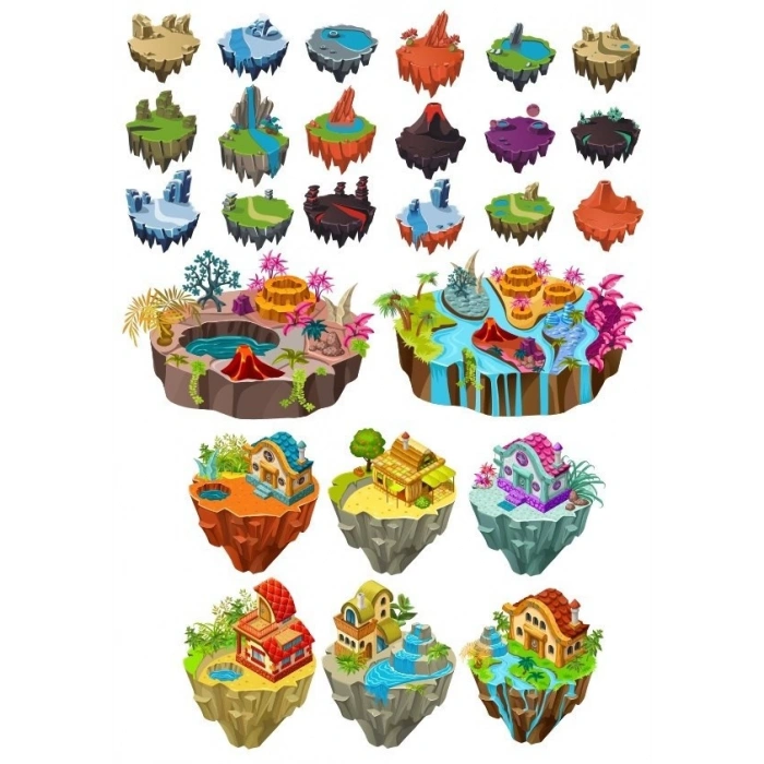 Adalar Sticker Set 19 Parça Telefon, Tablet, Defter, Laptop Sticker