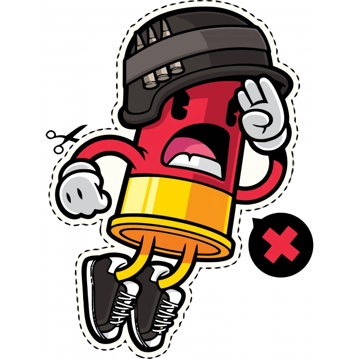 Mermi Sticker 10x10 cmRenkli Sticker